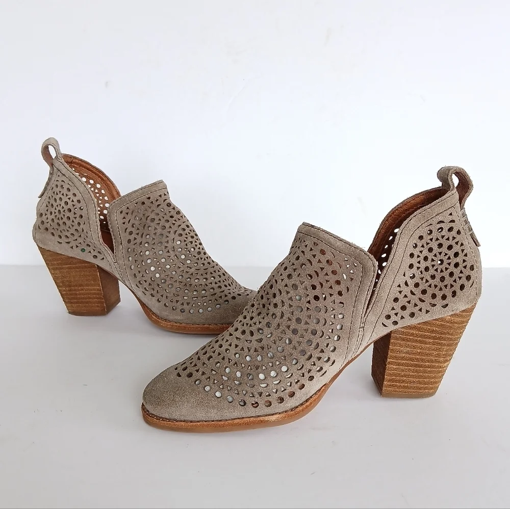 Jeffrey Campbell Leather Cutout Perforated Bootie